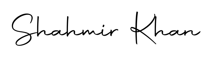 Use a signature maker to create a handwritten signature online. With this signature software, you can design (Autography-DOLnW) your own signature for name Shahmir Khan. Shahmir Khan signature style 10 images and pictures png