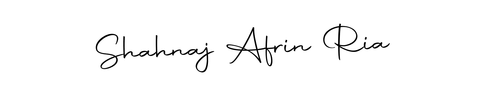 How to make Shahnaj Afrin Ria name signature. Use Autography-DOLnW style for creating short signs online. This is the latest handwritten sign. Shahnaj Afrin Ria signature style 10 images and pictures png