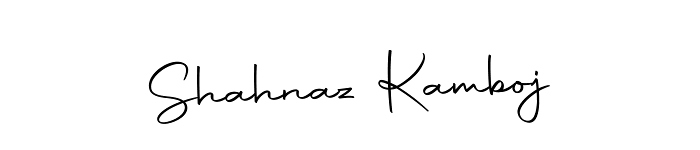 How to make Shahnaz Kamboj name signature. Use Autography-DOLnW style for creating short signs online. This is the latest handwritten sign. Shahnaz Kamboj signature style 10 images and pictures png