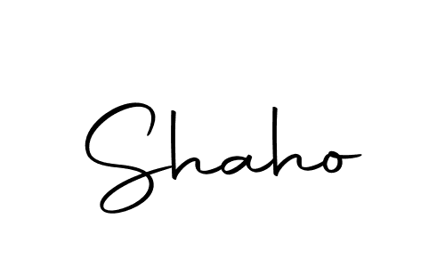 Design your own signature with our free online signature maker. With this signature software, you can create a handwritten (Autography-DOLnW) signature for name Shaho. Shaho signature style 10 images and pictures png