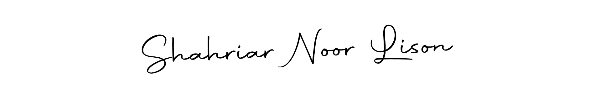 Make a beautiful signature design for name Shahriar Noor Lison. Use this online signature maker to create a handwritten signature for free. Shahriar Noor Lison signature style 10 images and pictures png