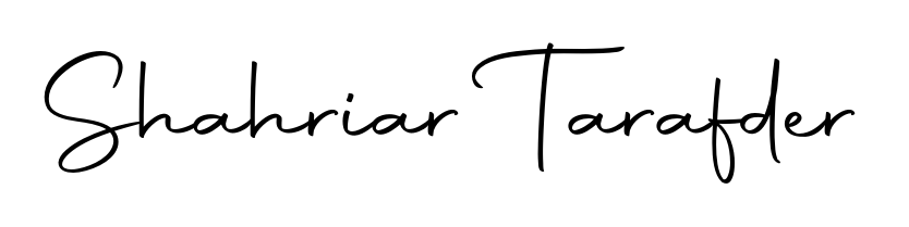A sleek calligraphic signature for name Shahriar Tarafder utilizing Autography-DOLnW styling. Great for adding personal signatures to photos and art. Shahriar Tarafder signature style 10 images and pictures png