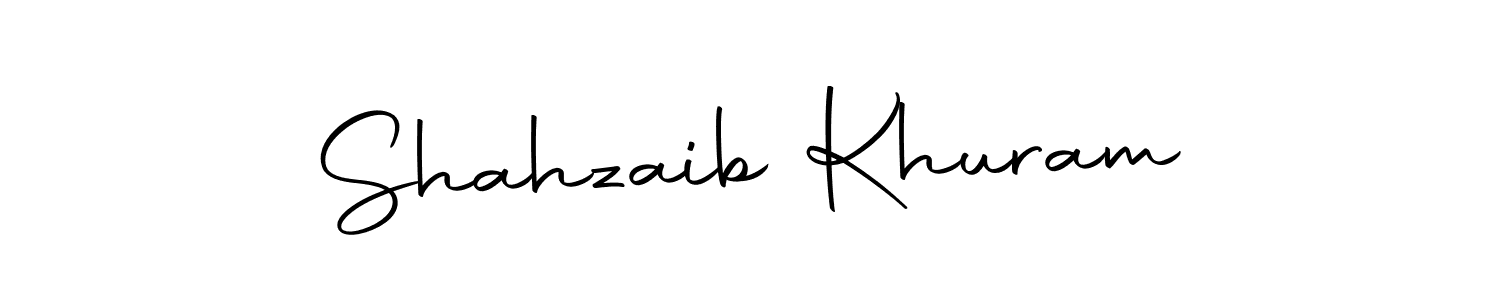 How to make Shahzaib Khuram name signature. Use Autography-DOLnW style for creating short signs online. This is the latest handwritten sign. Shahzaib Khuram signature style 10 images and pictures png