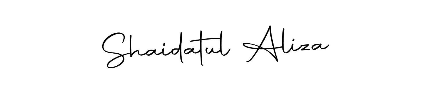Make a beautiful signature design for name Shaidatul Aliza. Use this online signature maker to create a handwritten signature for free. Shaidatul Aliza signature style 10 images and pictures png