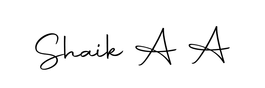 Make a beautiful signature design for name Shaik A A. Use this online signature maker to create a handwritten signature for free. Shaik A A signature style 10 images and pictures png