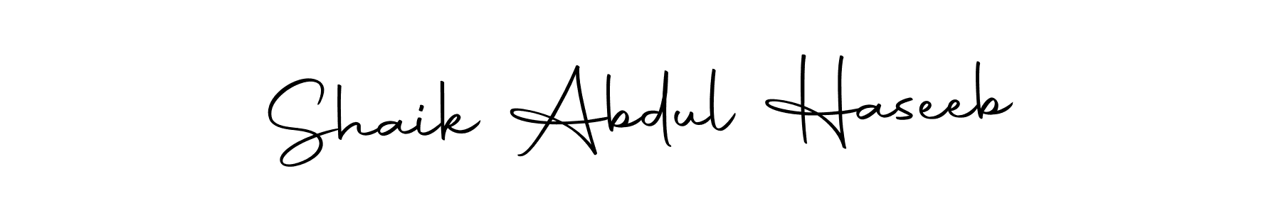 Make a short Shaik Abdul Haseeb signature style. Manage your documents anywhere anytime using Autography-DOLnW. Create and add eSignatures, submit forms, share and send files easily. Shaik Abdul Haseeb signature style 10 images and pictures png