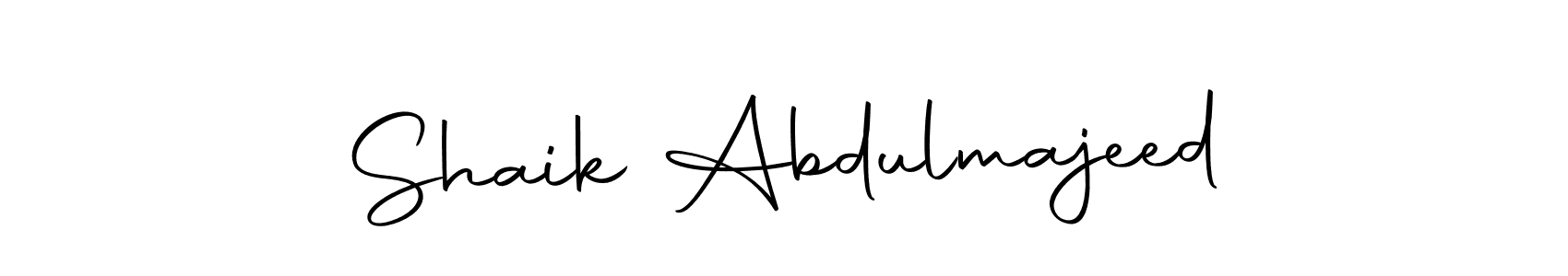 You can use this online signature creator to create a handwritten signature for the name Shaik Abdulmajeed. This is the best online autograph maker. Shaik Abdulmajeed signature style 10 images and pictures png