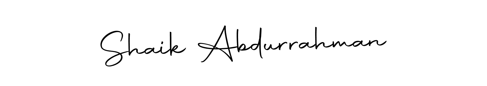 Make a short Shaik Abdurrahman signature style. Manage your documents anywhere anytime using Autography-DOLnW. Create and add eSignatures, submit forms, share and send files easily. Shaik Abdurrahman signature style 10 images and pictures png