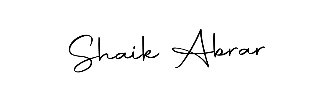 Use a signature maker to create a handwritten signature online. With this signature software, you can design (Autography-DOLnW) your own signature for name Shaik Abrar. Shaik Abrar signature style 10 images and pictures png