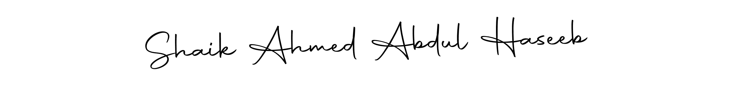 Make a beautiful signature design for name Shaik Ahmed Abdul Haseeb. Use this online signature maker to create a handwritten signature for free. Shaik Ahmed Abdul Haseeb signature style 10 images and pictures png