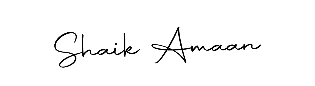 You can use this online signature creator to create a handwritten signature for the name Shaik Amaan. This is the best online autograph maker. Shaik Amaan signature style 10 images and pictures png