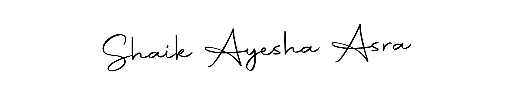 This is the best signature style for the Shaik Ayesha Asra name. Also you like these signature font (Autography-DOLnW). Mix name signature. Shaik Ayesha Asra signature style 10 images and pictures png