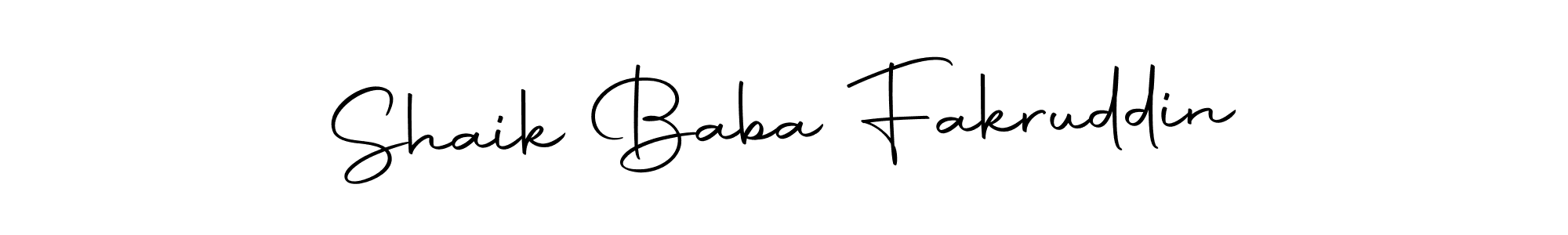How to make Shaik Baba Fakruddin name signature. Use Autography-DOLnW style for creating short signs online. This is the latest handwritten sign. Shaik Baba Fakruddin signature style 10 images and pictures png