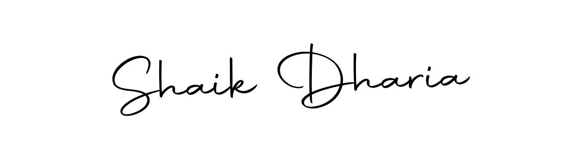 Make a short Shaik Dharia signature style. Manage your documents anywhere anytime using Autography-DOLnW. Create and add eSignatures, submit forms, share and send files easily. Shaik Dharia signature style 10 images and pictures png