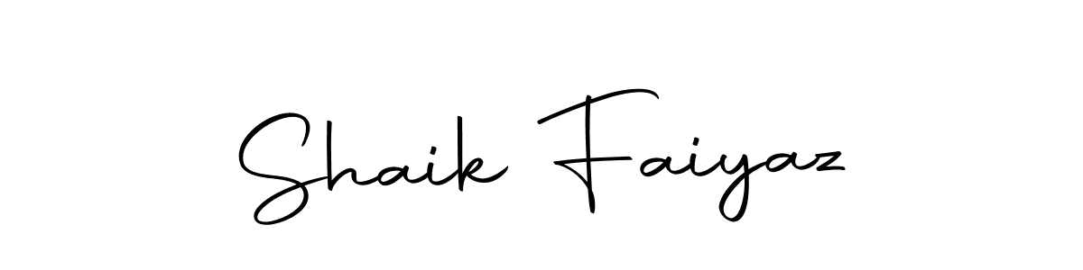 Create a beautiful signature design for name Shaik Faiyaz. With this signature (Autography-DOLnW) fonts, you can make a handwritten signature for free. Shaik Faiyaz signature style 10 images and pictures png