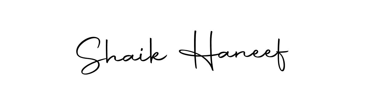 How to make Shaik Haneef name signature. Use Autography-DOLnW style for creating short signs online. This is the latest handwritten sign. Shaik Haneef signature style 10 images and pictures png