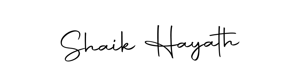 Design your own signature with our free online signature maker. With this signature software, you can create a handwritten (Autography-DOLnW) signature for name Shaik Hayath. Shaik Hayath signature style 10 images and pictures png