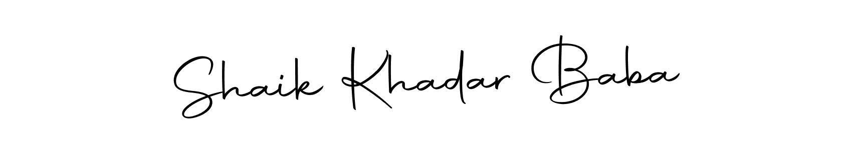 Create a beautiful signature design for name Shaik Khadar Baba. With this signature (Autography-DOLnW) fonts, you can make a handwritten signature for free. Shaik Khadar Baba signature style 10 images and pictures png