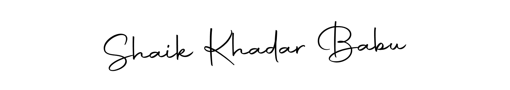 Make a beautiful signature design for name Shaik Khadar Babu. Use this online signature maker to create a handwritten signature for free. Shaik Khadar Babu signature style 10 images and pictures png
