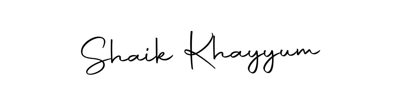 Create a beautiful signature design for name Shaik Khayyum. With this signature (Autography-DOLnW) fonts, you can make a handwritten signature for free. Shaik Khayyum signature style 10 images and pictures png