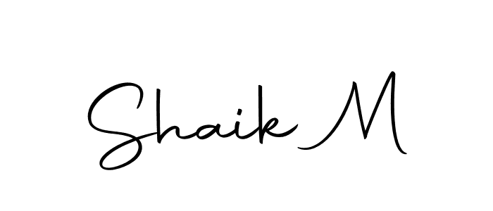 How to make Shaik M signature? Autography-DOLnW is a professional autograph style. Create handwritten signature for Shaik M name. Shaik M signature style 10 images and pictures png