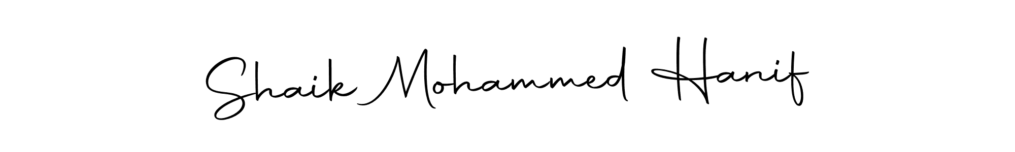 Shaik Mohammed Hanif stylish signature style. Best Handwritten Sign (Autography-DOLnW) for my name. Handwritten Signature Collection Ideas for my name Shaik Mohammed Hanif. Shaik Mohammed Hanif signature style 10 images and pictures png