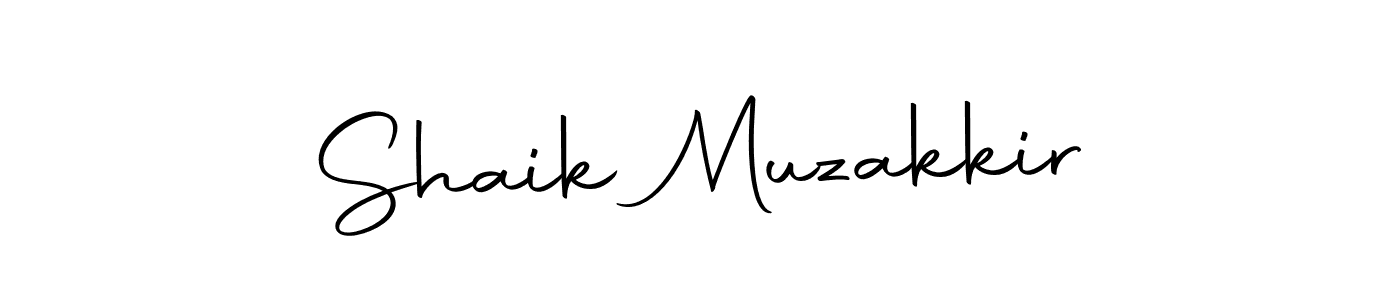 Create a beautiful signature design for name Shaik Muzakkir. With this signature (Autography-DOLnW) fonts, you can make a handwritten signature for free. Shaik Muzakkir signature style 10 images and pictures png