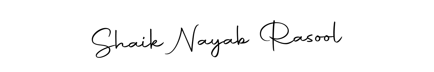 The best way (Autography-DOLnW) to make a short signature is to pick only two or three words in your name. The name Shaik Nayab Rasool include a total of six letters. For converting this name. Shaik Nayab Rasool signature style 10 images and pictures png