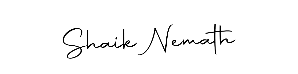 How to make Shaik Nemath name signature. Use Autography-DOLnW style for creating short signs online. This is the latest handwritten sign. Shaik Nemath signature style 10 images and pictures png