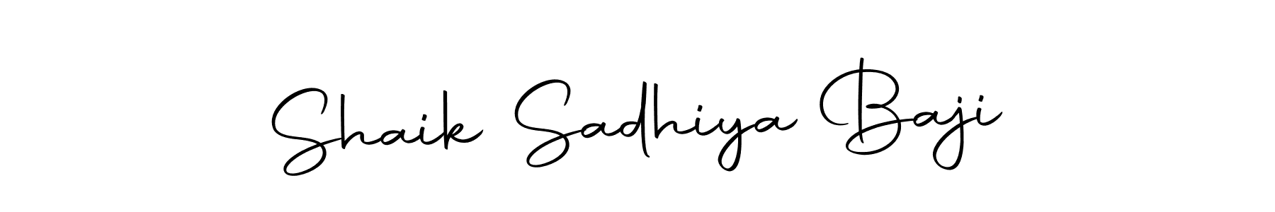 Create a beautiful signature design for name Shaik Sadhiya Baji. With this signature (Autography-DOLnW) fonts, you can make a handwritten signature for free. Shaik Sadhiya Baji signature style 10 images and pictures png