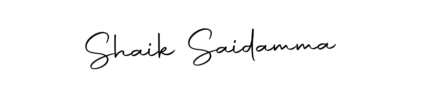 Use a signature maker to create a handwritten signature online. With this signature software, you can design (Autography-DOLnW) your own signature for name Shaik Saidamma. Shaik Saidamma signature style 10 images and pictures png