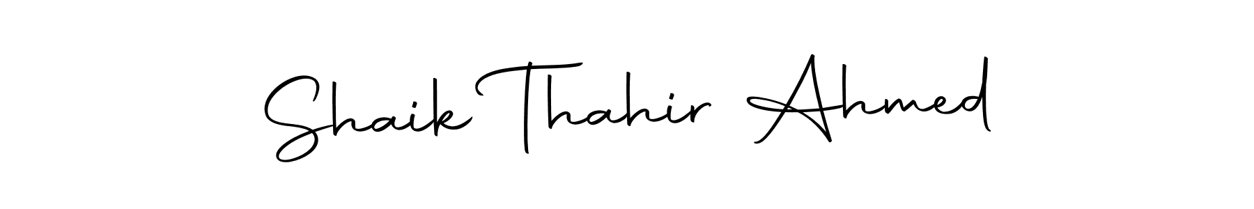 Make a beautiful signature design for name Shaik Thahir Ahmed. With this signature (Autography-DOLnW) style, you can create a handwritten signature for free. Shaik Thahir Ahmed signature style 10 images and pictures png