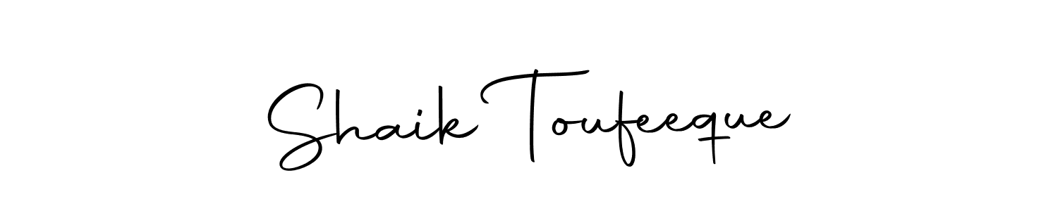 Use a signature maker to create a handwritten signature online. With this signature software, you can design (Autography-DOLnW) your own signature for name Shaik Toufeeque. Shaik Toufeeque signature style 10 images and pictures png