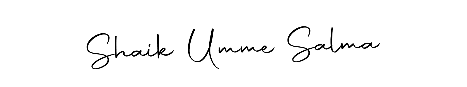 Make a beautiful signature design for name Shaik Umme Salma. With this signature (Autography-DOLnW) style, you can create a handwritten signature for free. Shaik Umme Salma signature style 10 images and pictures png