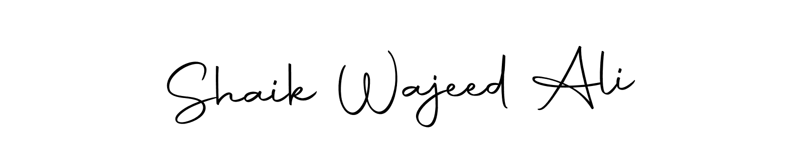 Use a signature maker to create a handwritten signature online. With this signature software, you can design (Autography-DOLnW) your own signature for name Shaik Wajeed Ali. Shaik Wajeed Ali signature style 10 images and pictures png