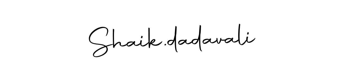 The best way (Autography-DOLnW) to make a short signature is to pick only two or three words in your name. The name Shaik.dadavali include a total of six letters. For converting this name. Shaik.dadavali signature style 10 images and pictures png