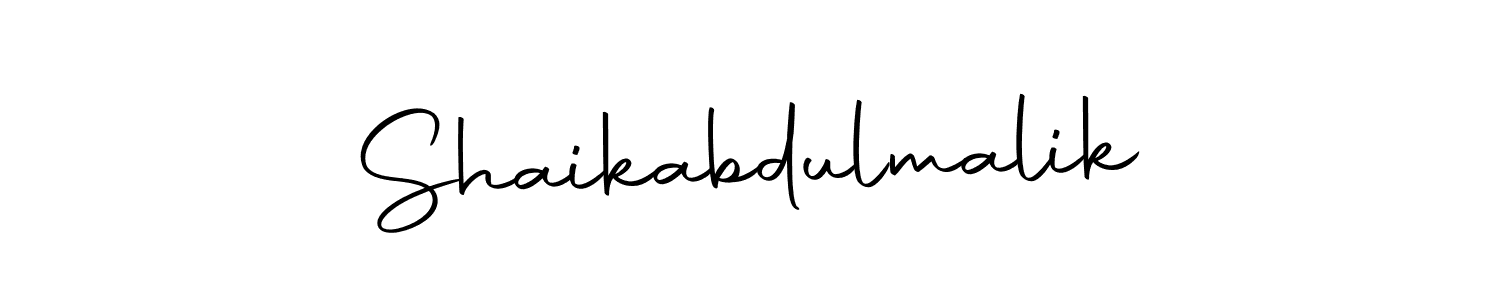 How to make Shaikabdulmalik name signature. Use Autography-DOLnW style for creating short signs online. This is the latest handwritten sign. Shaikabdulmalik signature style 10 images and pictures png