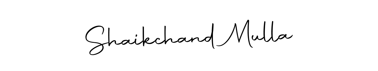 Design your own signature with our free online signature maker. With this signature software, you can create a handwritten (Autography-DOLnW) signature for name Shaikchand Mulla. Shaikchand Mulla signature style 10 images and pictures png