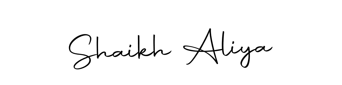 Design your own signature with our free online signature maker. With this signature software, you can create a handwritten (Autography-DOLnW) signature for name Shaikh Aliya. Shaikh Aliya signature style 10 images and pictures png