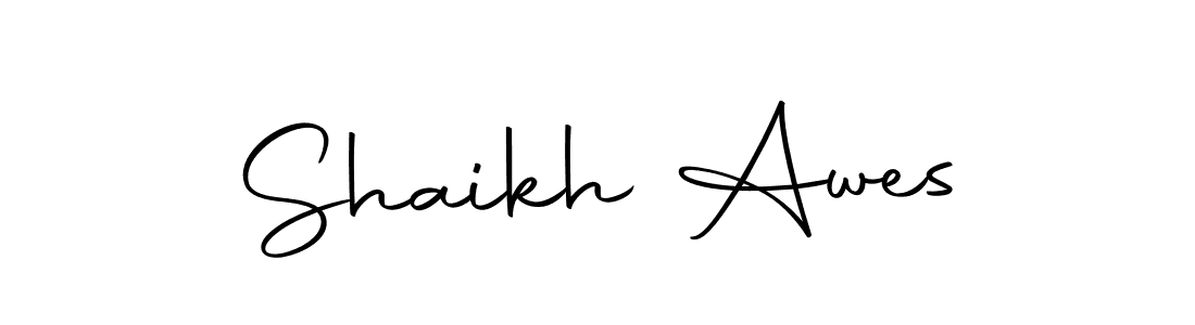 Design your own signature with our free online signature maker. With this signature software, you can create a handwritten (Autography-DOLnW) signature for name Shaikh Awes. Shaikh Awes signature style 10 images and pictures png