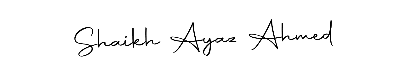 You can use this online signature creator to create a handwritten signature for the name Shaikh Ayaz Ahmed. This is the best online autograph maker. Shaikh Ayaz Ahmed signature style 10 images and pictures png