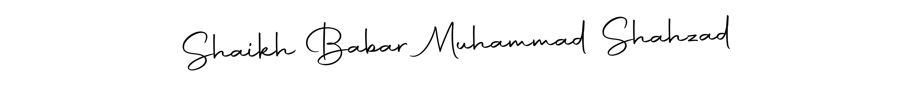 Make a beautiful signature design for name Shaikh Babar Muhammad Shahzad. With this signature (Autography-DOLnW) style, you can create a handwritten signature for free. Shaikh Babar Muhammad Shahzad signature style 10 images and pictures png