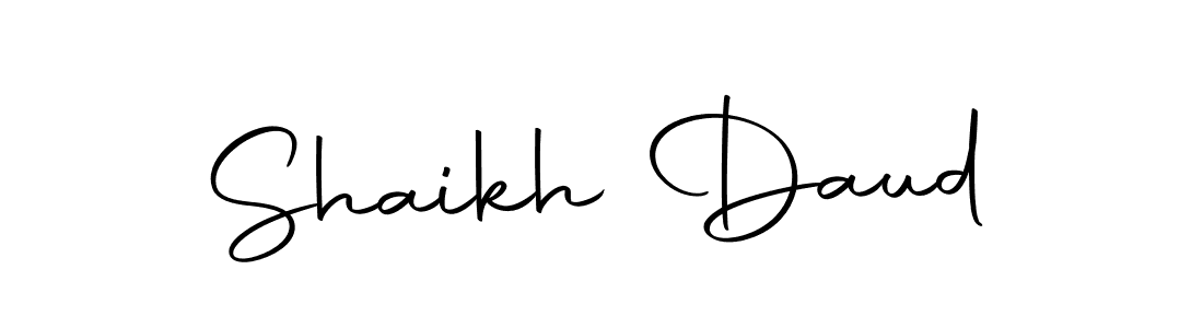 Use a signature maker to create a handwritten signature online. With this signature software, you can design (Autography-DOLnW) your own signature for name Shaikh Daud. Shaikh Daud signature style 10 images and pictures png