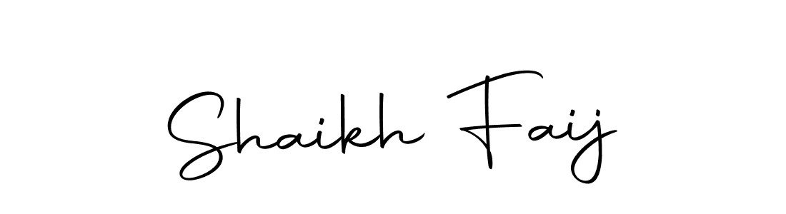 Create a beautiful signature design for name Shaikh Faij. With this signature (Autography-DOLnW) fonts, you can make a handwritten signature for free. Shaikh Faij signature style 10 images and pictures png