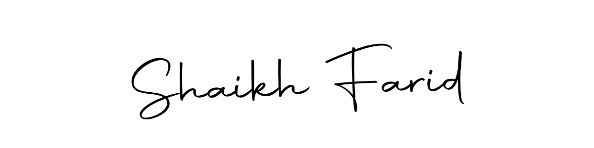 You can use this online signature creator to create a handwritten signature for the name Shaikh Farid. This is the best online autograph maker. Shaikh Farid signature style 10 images and pictures png