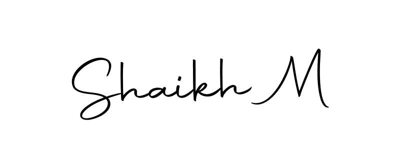 Create a beautiful signature design for name Shaikh M. With this signature (Autography-DOLnW) fonts, you can make a handwritten signature for free. Shaikh M signature style 10 images and pictures png