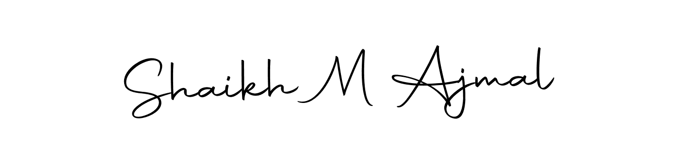 Create a beautiful signature design for name Shaikh M Ajmal. With this signature (Autography-DOLnW) fonts, you can make a handwritten signature for free. Shaikh M Ajmal signature style 10 images and pictures png