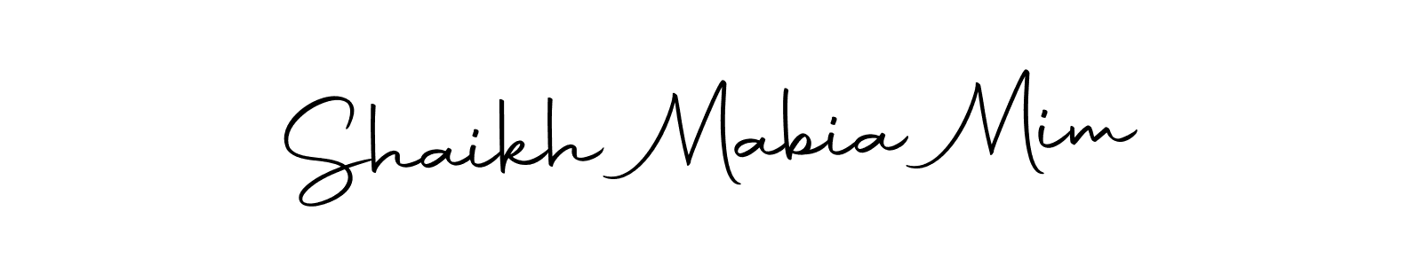 Make a beautiful signature design for name Shaikh Mabia Mim. With this signature (Autography-DOLnW) style, you can create a handwritten signature for free. Shaikh Mabia Mim signature style 10 images and pictures png