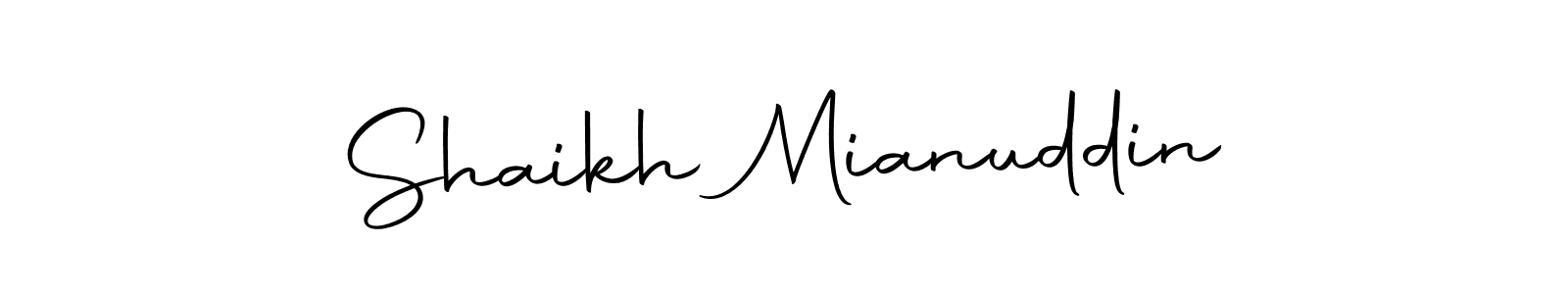 You can use this online signature creator to create a handwritten signature for the name Shaikh Mianuddin. This is the best online autograph maker. Shaikh Mianuddin signature style 10 images and pictures png