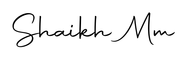 A modern signature idea for name Shaikh Mm using Autography-DOLnW font. Clean strokes and elegant curves make it stand out instantly. Shaikh Mm signature style 10 images and pictures png